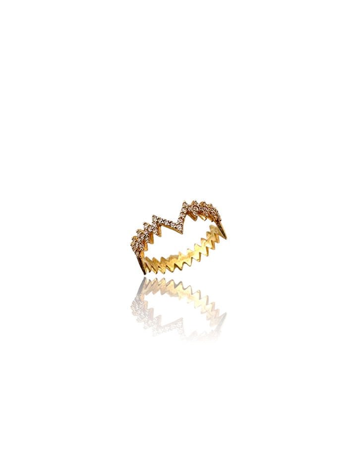 Zig Zag White Gold Yüzük