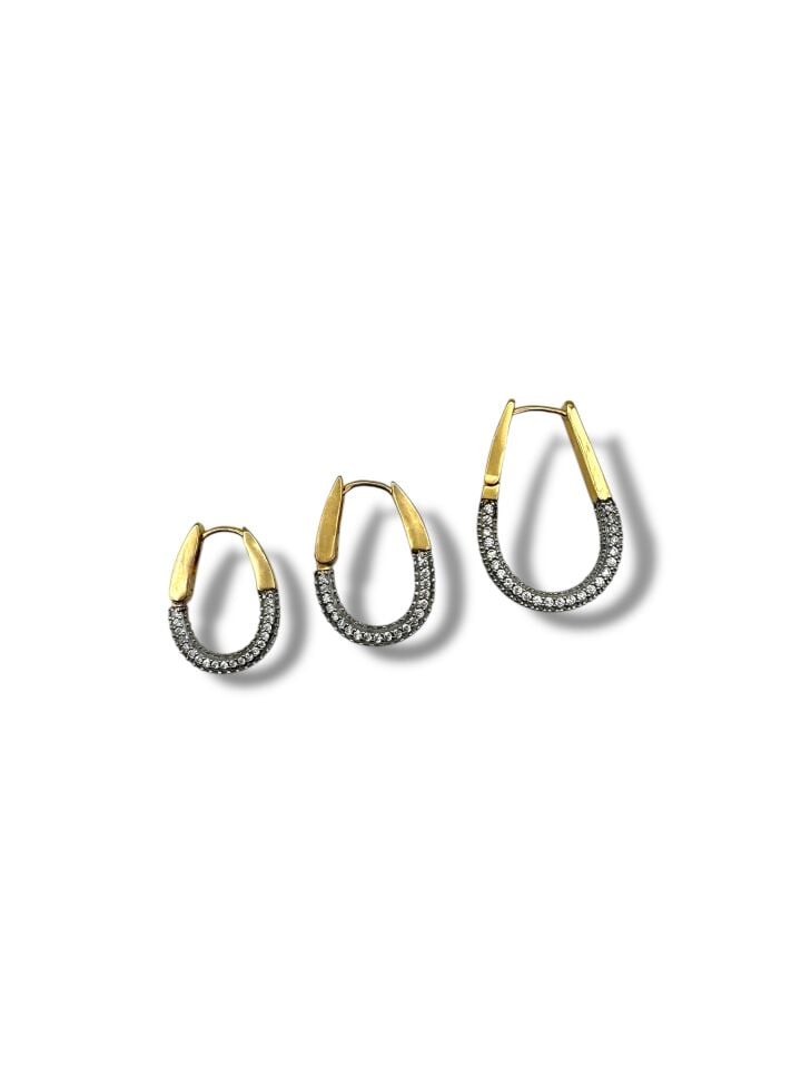 Oval Orta Boy Küpe
