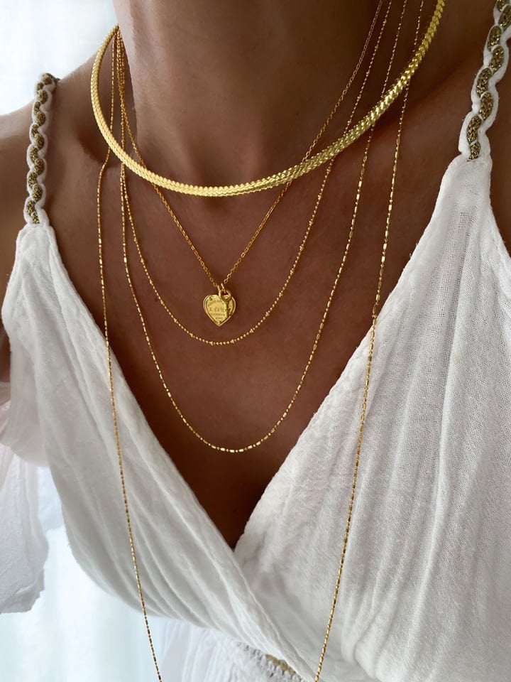 İtalyan uzun çubuk kolye(60 cm)