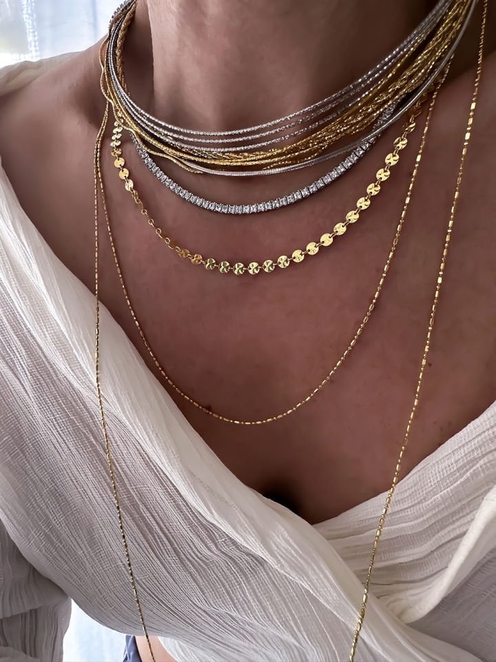 İtalyan Uzun Çubuk Kolye(90 cm)