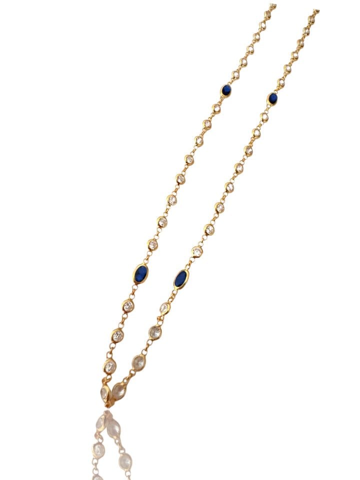 Oval Safir Kolye