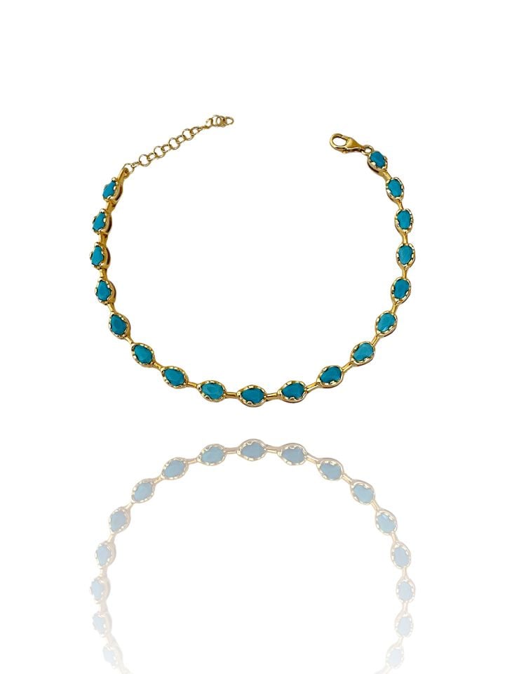 Turquoise Oval Bileklik