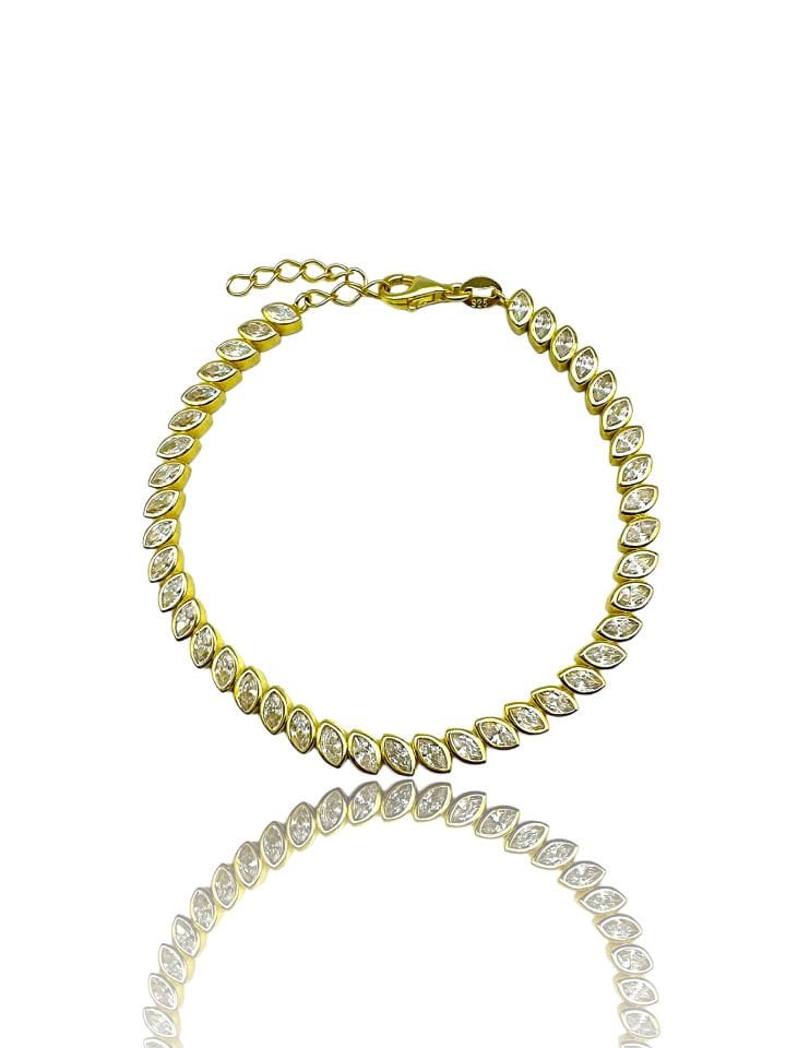 Mekik Flat Gold Bileklik