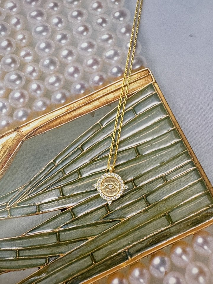 Antique Çarkı Gold Kolye