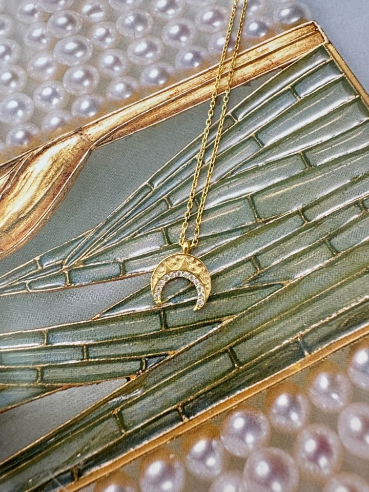 Antique Hilal Gold Kolye