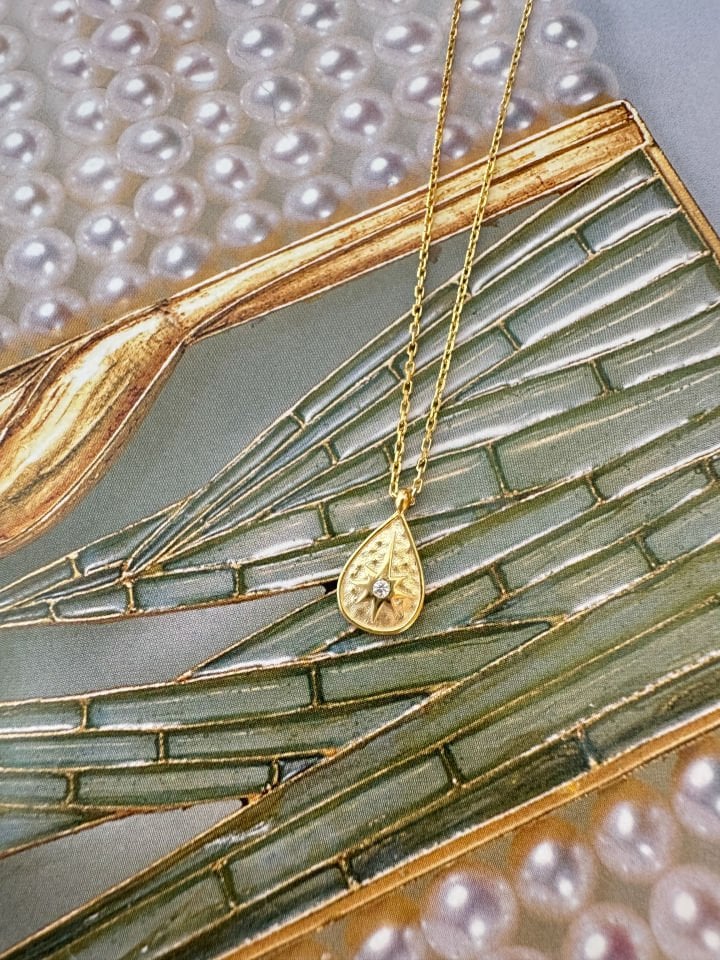 Antique Damla Gold Kolye