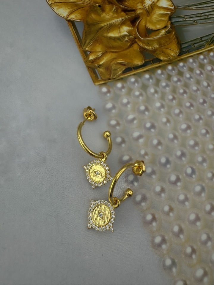 Antique Daire Halka Küpe