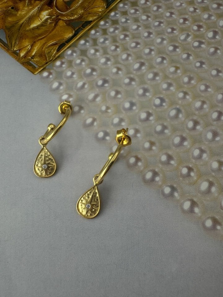 Antique Damla Halka Küpe